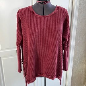 Free people oversized thermal top SMALL